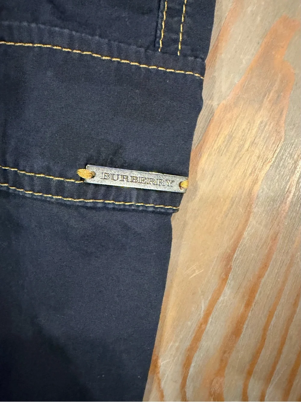 Burberry Boy’s Midnight Cargo Pants with Contrast Stitching